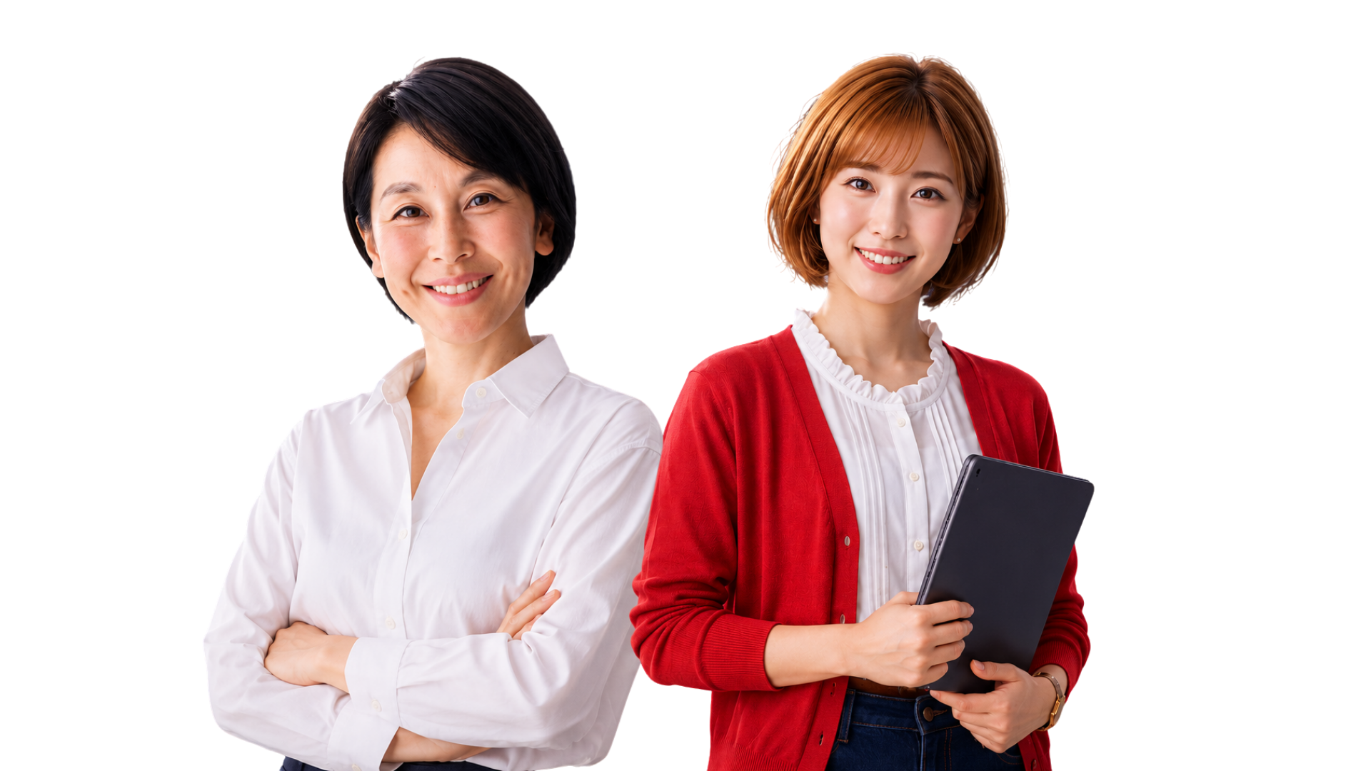金子佳世とAI社員・石野杏が横に並ぶTeam You-Annd